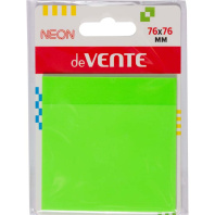 Блок с липким краем (76х76мм) 50л, пластиковый, полупрозрачный, неон салатовый