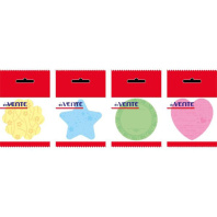 Бумага с липким краем  50л, фигурная с рисунком, ПАСТЕЛЬ, ассорти