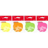 Бумага с липким краем  50л, фигурная Яблоко, ассорти