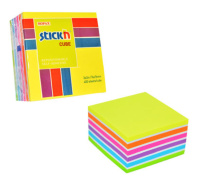 Бумага с липким краем (76*76мм)  400л 7 цв, НЕОН+ПАСТЕЛЬ