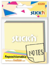 Бумага с липким краем (76*76мм)  80л, ассорти 4цв., ПАСТЕЛЬ