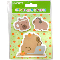 Набор бумаги с липким краем "deVENTE. Capybara&Work" 40x40 мм и 70x70 мм, 3x20 л.