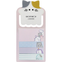 Набор бумаги с липким краем "deVENTE.Ghost Meow" 5x25 мм и 50x12 мм, 4x20 л.,в пласт.блист./закладке