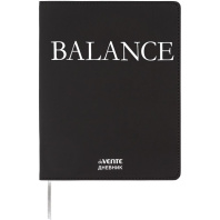 Дневник универсальн. обл. кожзам, интегр. "BALANCE", шелкография, 48л, ляссе