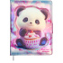 Дневник универсальн. обл. кожзам, тв.пер. " Sweet Panda"  с поролоном, магнитная створка.,48л