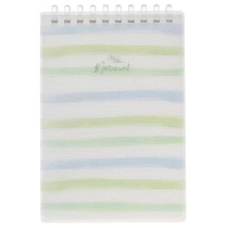 Блокнот А6 пластик, эластичн.гребень, 80л. "Natural lines" тисн.фольгой