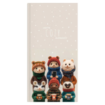 Записная книжка 110*206мм  80л. 7БЦ "Вязаные звери" мат.лам., тисн.фольгой