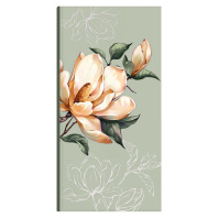 Записная книжка 110*206мм  80л. 7БЦ "Магнолия" мат.лам., тисн.фольгой