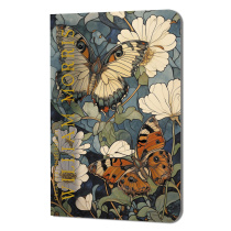 Записная книжка 130*210мм  32л. картон, скоба "Creative. Inspired by William Morris. Пионы" лин.