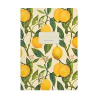 Записная книжка А5 40л. картон, сшивка "Flora. Paradise. Lemons" кл., софт-тач, фольга Записная книжка А5 40л. картон, сшивка "Flora. Paradise. Lemons" кл., софт-тач, фольга