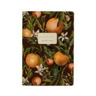 Записная книжка А5 40л. картон, сшивка "Flora. Paradise. Oranges" лин., софт-тач, фольга Записная книжка А5 40л. картон, сшивка "Flora. Paradise. Oranges" лин., софт-тач, фольга