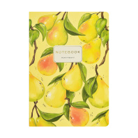 Записная книжка А5 40л. картон, сшивка "Flora. Paradise. Груши" кл., софт-тач, фольга Записная книжка А5 40л. картон, сшивка "Flora. Paradise. Груши" кл., софт-тач, фольга