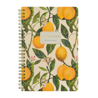 Записная книжка А5 60л. картон, гребень "Flora. Paradise. Lemons" кл., софт-тач, фольга Записная книжка А5 60л. картон, гребень "Flora. Paradise. Lemons" кл., софт-тач, фольга