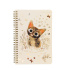 Записная книжка А5  60л. картон, гребень "Love me.Милый котик" лин., софт-тач, фольга