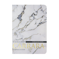 Записная книжка А6- 32л. картон, сшивка "Carrara" кл., софт-тач, фольга Записная книжка А6- 32л. картон, сшивка "Carrara" кл., софт-тач, фольга