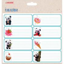 Набор наклеек для тетрадей "deVENTE. Yummy Panda " 40x96 мм, 8 шт,