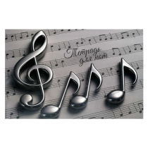 Тетрадь для нот А4 12л., гориз., скоба "Ноты"