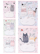 Тетрадь А5 12л лин. Проф-Пресс "Друзья-котята-1" 5 диз.в спайке