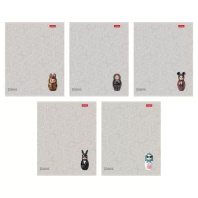 Тетрадь А5 48л кл. Hatber "Матрешки. А-ля Рус" софт-тач, 3Dлак, 5диз.в блоке