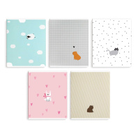 Тетрадь А5 48л кл. Феникс+ "Милые зверушки" мат.лам., эмбоссинг