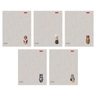 Тетрадь А5 48л ЛИН. Hatber "Матрешки. А-ля Рус" софт-тач, 3Dлак, 5диз.в блоке