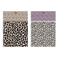 Тетрадь А4  80л кл. гребень Hatber "LEO-принт" перф., тисн., 2диз.в блоке*