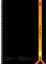 Тетрадь А4  96л без лин. гребень Hatber "Навстречу" карман,шаблон в кл.и лин.,перф.на отрыв