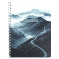 Тетрадь А4  96л кл. гребень Феникс+ "Дорога в горы" мат.лам.