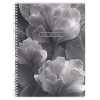 Тетрадь А4  96л кл. гребень Феникс+ "Лепестки" мат.лам.