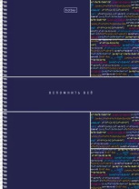 Тетрадь А4 7БЦ 120л кл. гребень Hatber "Вспомнить все" софт-тач, многоуров.перф., 4цв. разделит.