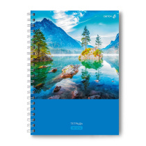 Тетрадь А4 7БЦ 160л кл. гребень Светоч "Горный пейзаж" мат.лам.
