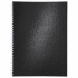 Тетрадь А4  96л кл. гребень бумвинил Hatber "Металлик. Черная"
