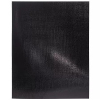 Тетрадь А5  48л ЛИН. скоба бумвинил Hatber "Металлик. Черная"