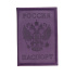 Обложка для паспорта кожзам "Россия" тиснение, фиолетовый