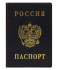Обложка для паспорта кожзам "Чёрная" с тиснением