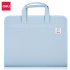 Папка - портфель  А4 13 отд. на молнии терилен голубая