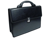 Портфель к/з Волхов люкс, 2 отд. черн.