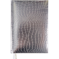 Ежедневник дат. 2026г А5 Attomex. Arkona 336стр., серебристый, тв.обл., бумвинил, ляссе