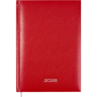 Ежедневник дат. 2026г А5 Attomex. Orion 336стр., красный, тв.обл., бумвинил, ляссе