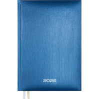 Ежедневник дат. 2026г А5 Attomex. Regent 336стр., синий металлик, тв.обл., бумвинил, ляссе