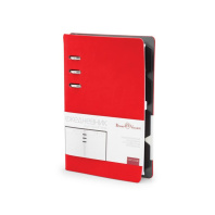 Ежедневник недат. А5- 120л., мягк.обл., иск.кожа "Firenze. Красный" лин./кл.
