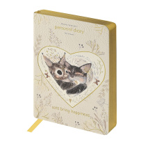 Ежедневник недат. А6 128л., мягк.обл., иск.кожа "Love me. Котики приносят счастье" ляссе