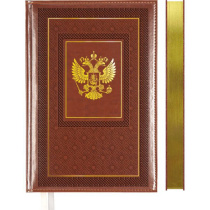 Ежедневник недат. А5 deVENTE  Symbol 272стр., коричневый, тв.обл.,кожзам., ляссе, 70гр/м2