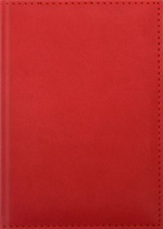 Ежедневник недат. А6 128л., тв.пер., кожзам. "Sorrento. Красный"