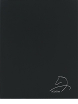 Ежедневник недат. А5 128л., 7БЦ на кольцах "Силуэт лошади" лен, мат.лам.