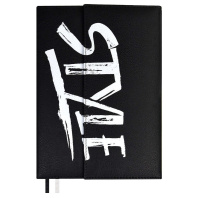 Ежедневник недат А5 кожзам., тв.пер., 160л. "Шеврет экстра черный" ляссе, магн.клапан