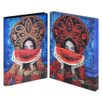 Ежедневник недат. А5 120л. кожзам, мягк.пер. "#Маргарита Карева. Арбуз" ляссе