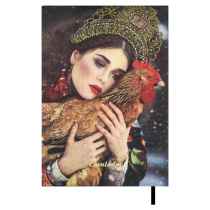 Ежедневник недат. А5 120л. кожзам, мягк.пер. "#Маргарита Карева. Золотой петушок" ляссе