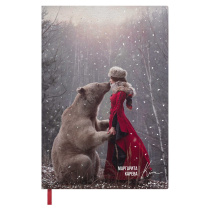 Ежедневник недат. А5 160л. кожзам, мягк.пер. "#Маргарита Карева. Маша и медведь" ляссе