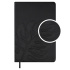 Ежедневник недат. А5 160л. кожзам, тв.пер. "Буйвол черный" аппликация, ляссе
